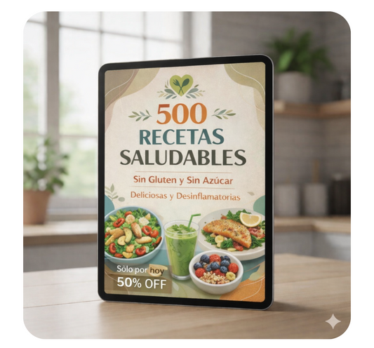 🍽️ +500 Recetas Saludables Sin Azúcar y Sin Gluten + 7 🎁